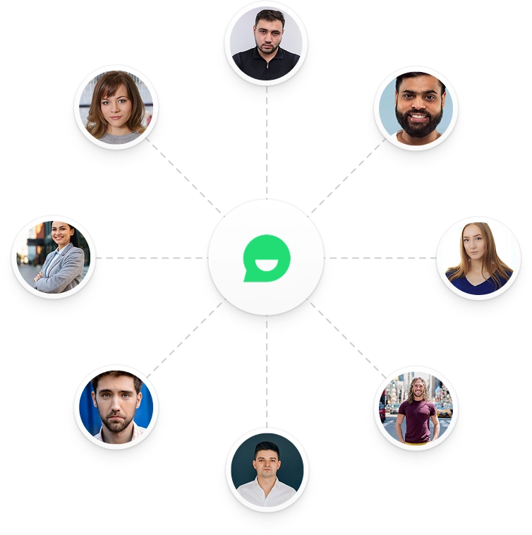 Visitor analytics dashboard showing chat widget conversations